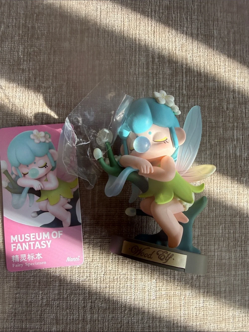 Nanci Museum of Fantasy 'Wood Elf' Fairy Figure - Aqua & Lime